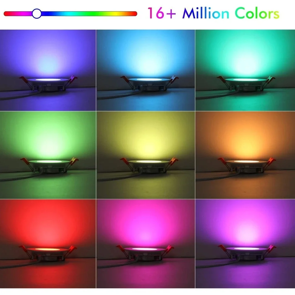 CLOUDY BAY 3in‎ Smart LED Recessed Light RGB WiFi Alexa Google 6 Pack IC